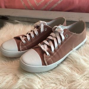 Pink converse-style sneakers